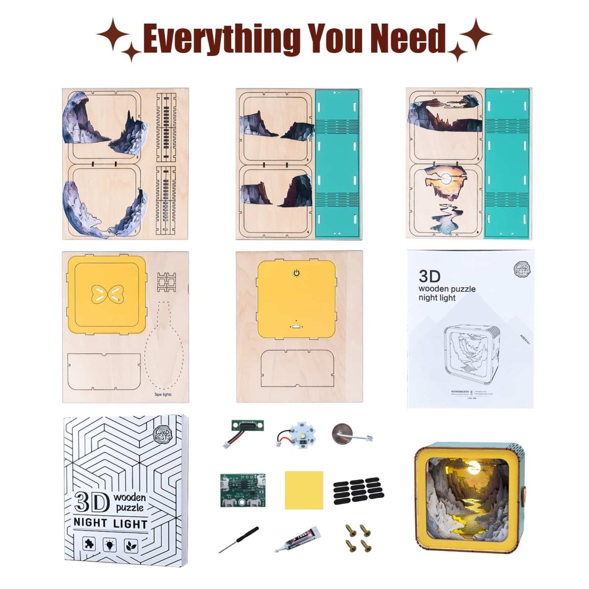 Long River Sunset Night Light - KAAYEE Puzzle