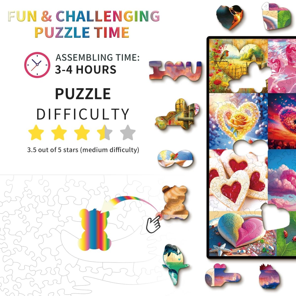 Love is Everywhere Wooden Jigsaw Puzzle - KAAYEE Puzzle