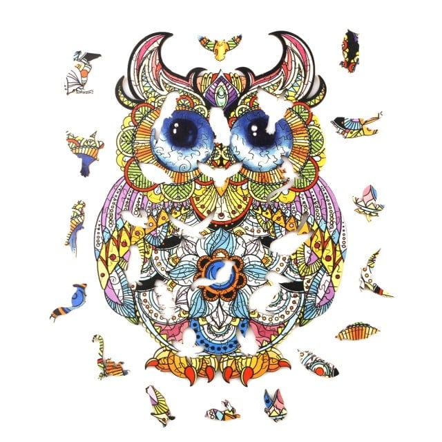 LOVELY OWL Wooden Jigsaw Puzzle - KAAYEE Puzzle