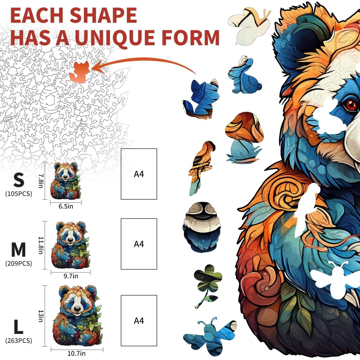 Lovely Panda Wooden Jigsaw Puzzle - KAAYEE Puzzle