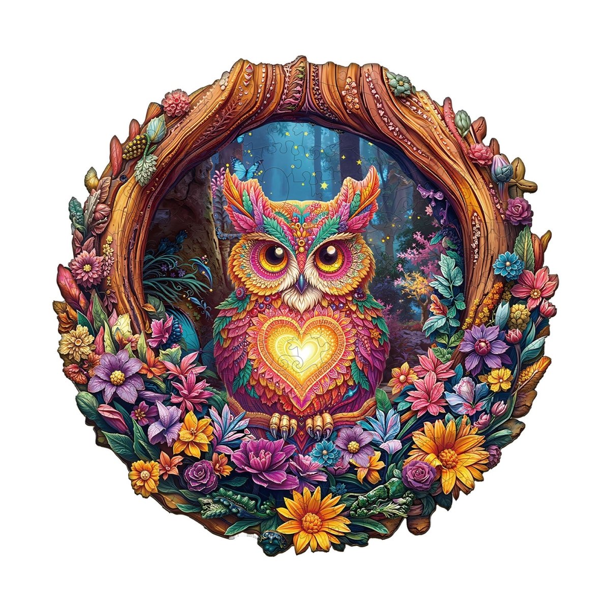 Loving Owl Wooden Jigsaw Puzzle - KAAYEE Puzzle