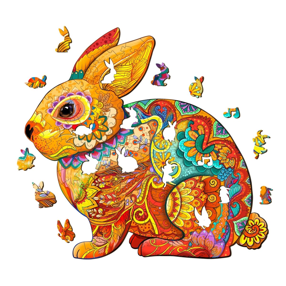 LUCKY RABBIT Wooden Jigsaw Puzzle - KAAYEE Puzzle