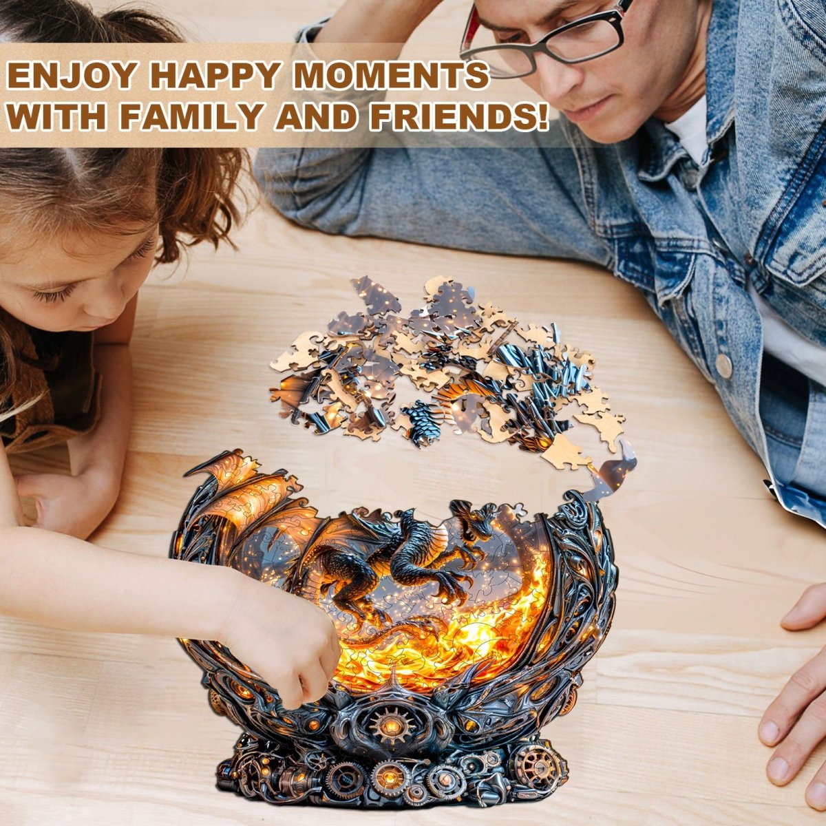 Magic Ball Fire Dragon Wooden Jigsaw Puzzle - KAAYEE Puzzle
