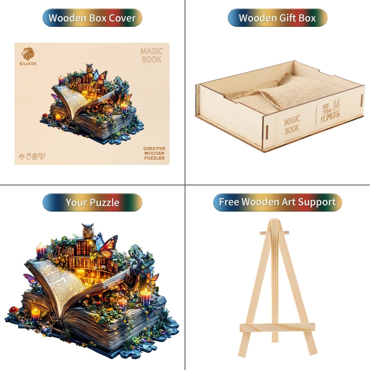 Magic Book Wooden Jigsaw Puzzle - KAAYEE Puzzle