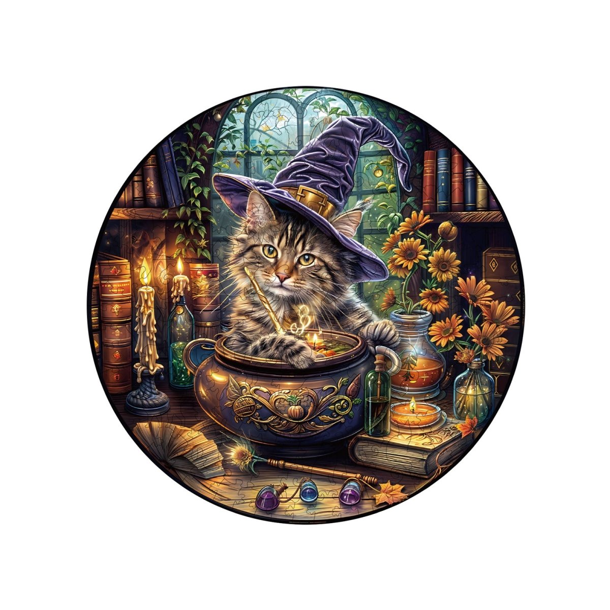 Magic Feline Wooden Jigsaw Puzzle - KAAYEE Puzzle