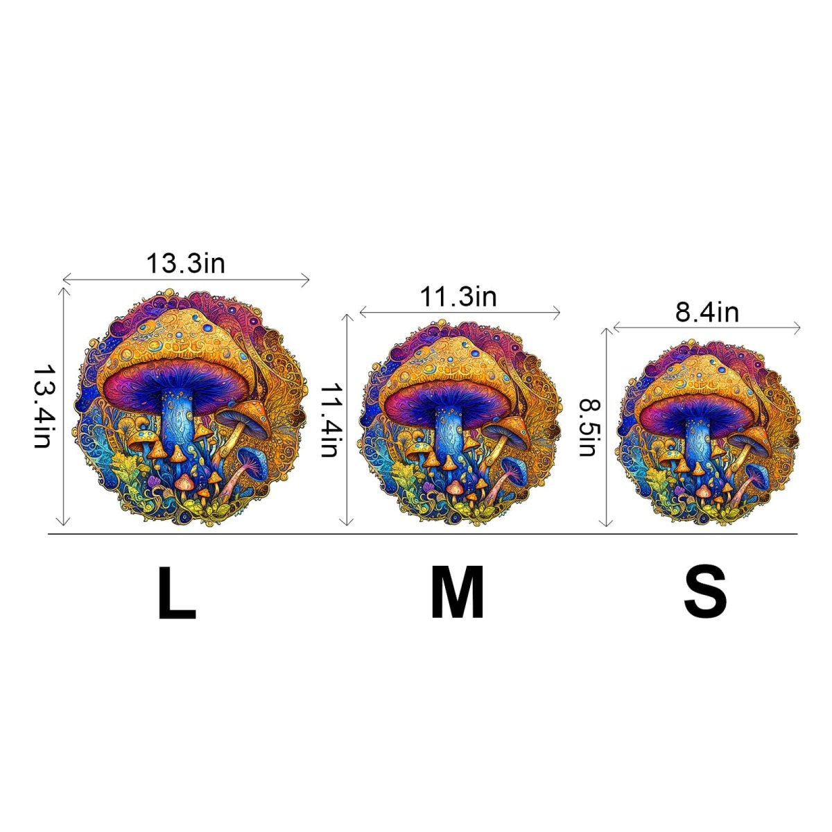 Magic Mushroom Wooden Jigsaw Puzzle - KAAYEE Puzzle