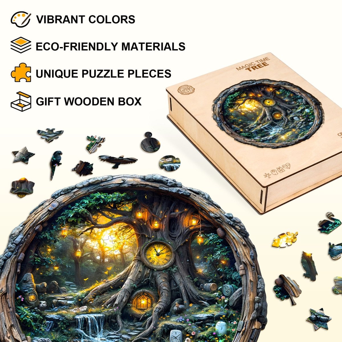 Magic time tree Wooden Jigsaw Puzzle - KAAYEE Puzzle