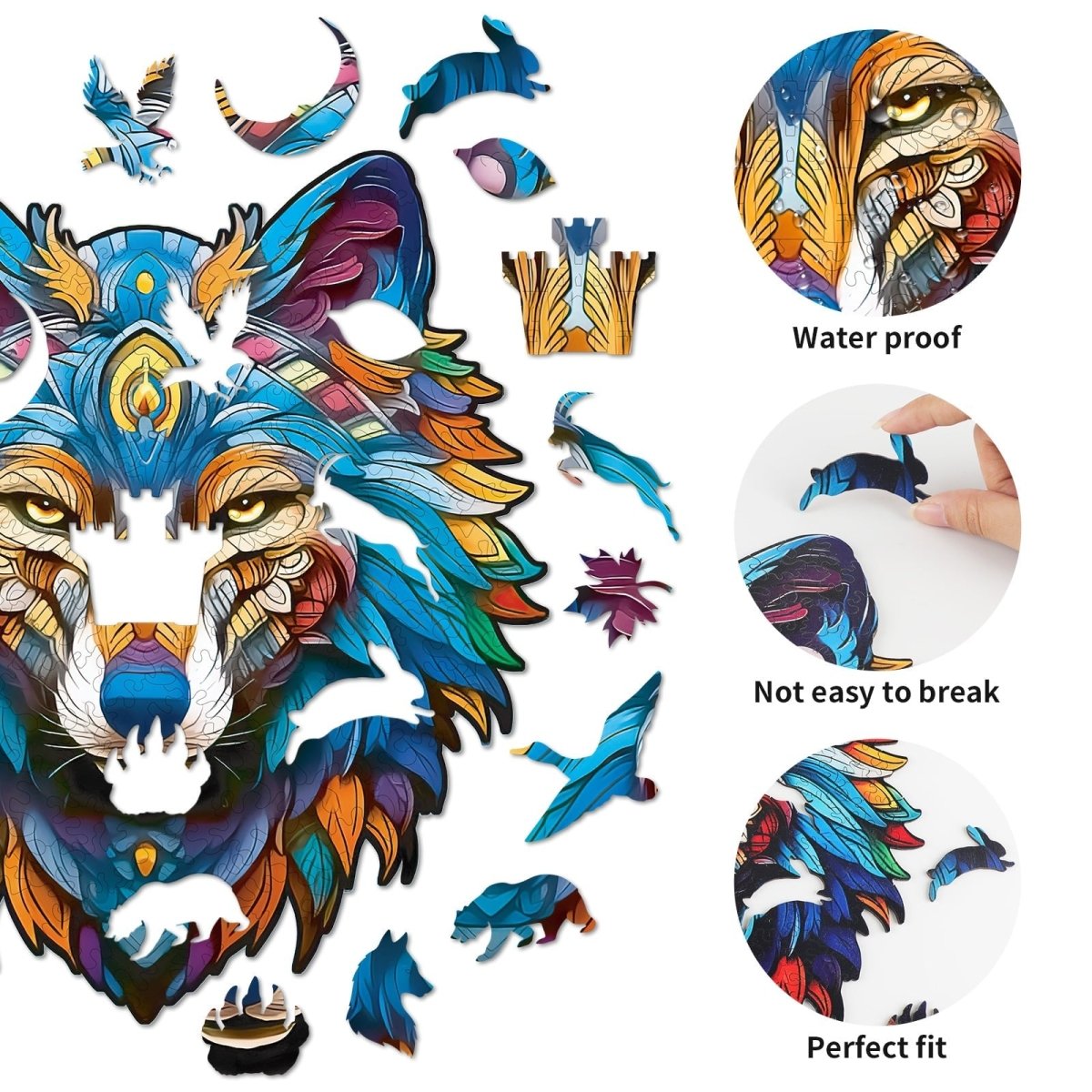 Majestic Wolf Wooden Jigsaw Puzzle - KAAYEE Puzzle