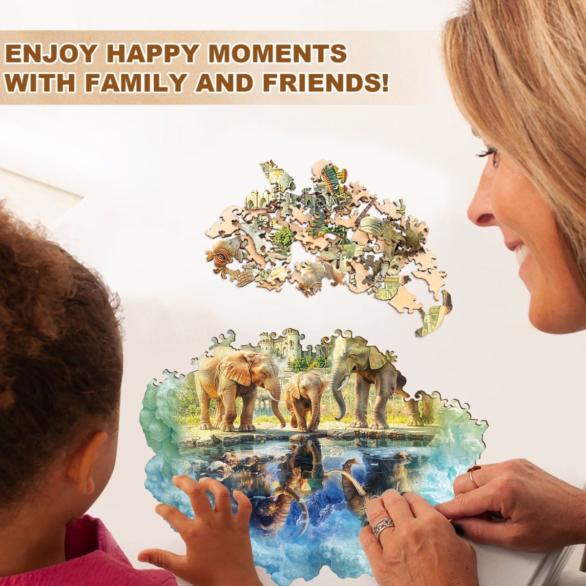 Mammoth—My wish Wooden Jigsaw Puzzle - KAAYEE Puzzle