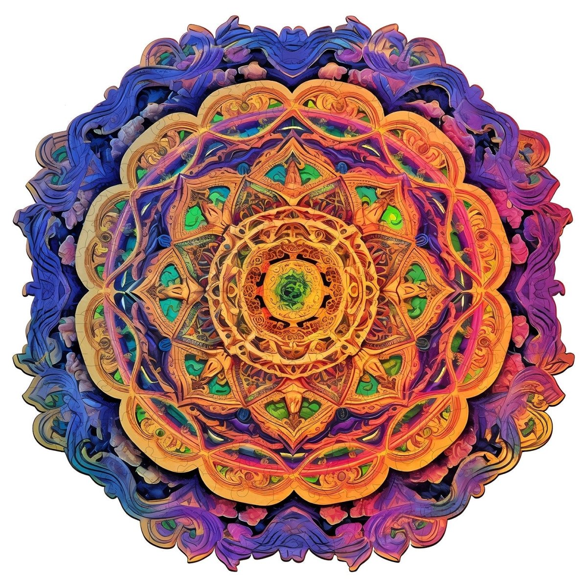 Mandala 4 Wooden Jigsaw Puzzle - KAAYEE Puzzle
