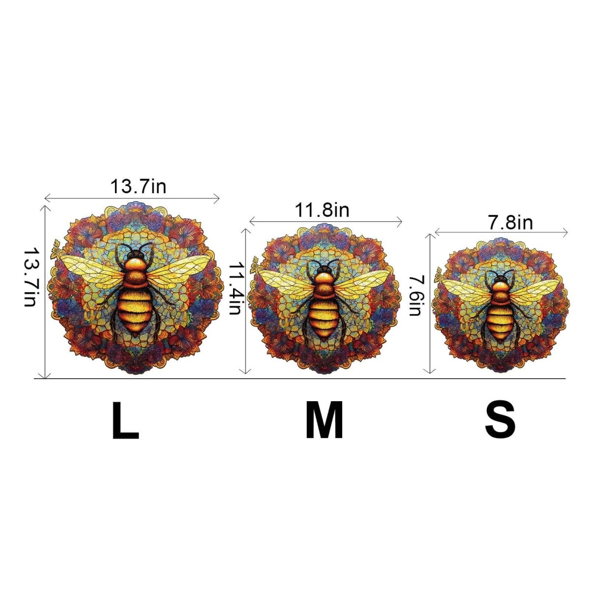 MANDALA BEE Wooden Jigsaw Puzzle - KAAYEE Puzzle