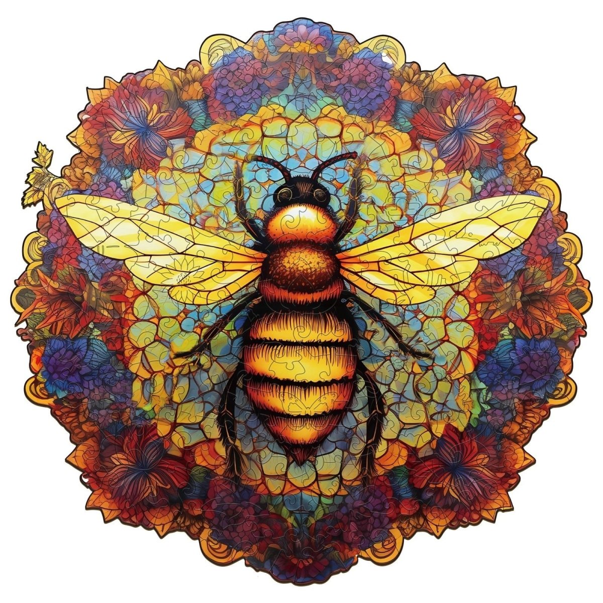 MANDALA BEE Wooden Jigsaw Puzzle - KAAYEE Puzzle