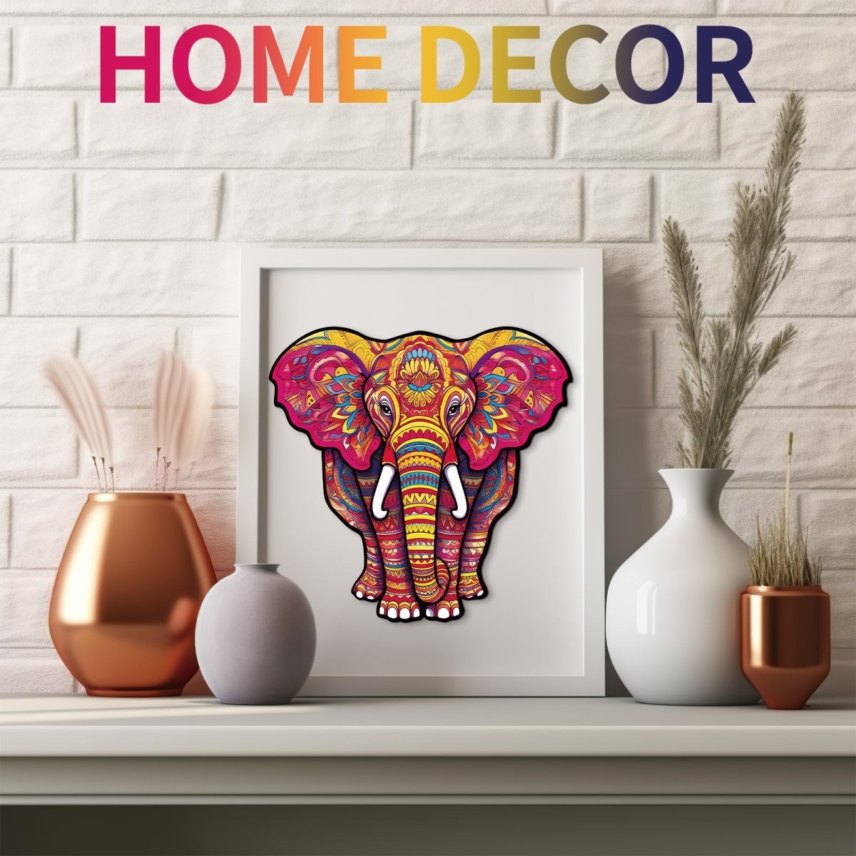 Mandala Elephant Wooden Jigsaw Puzzle - KAAYEE Puzzle