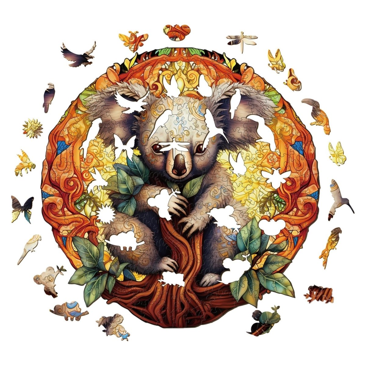 Mandala Koala Wooden Jigsaw Puzzle - KAAYEE Puzzle