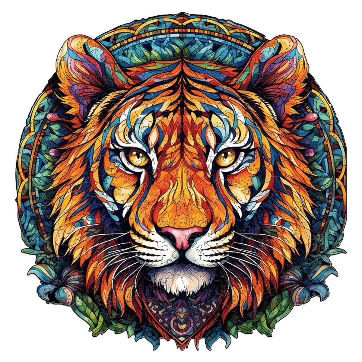 Mandala Tiger Wooden Jigsaw Puzzle - KAAYEE Puzzle