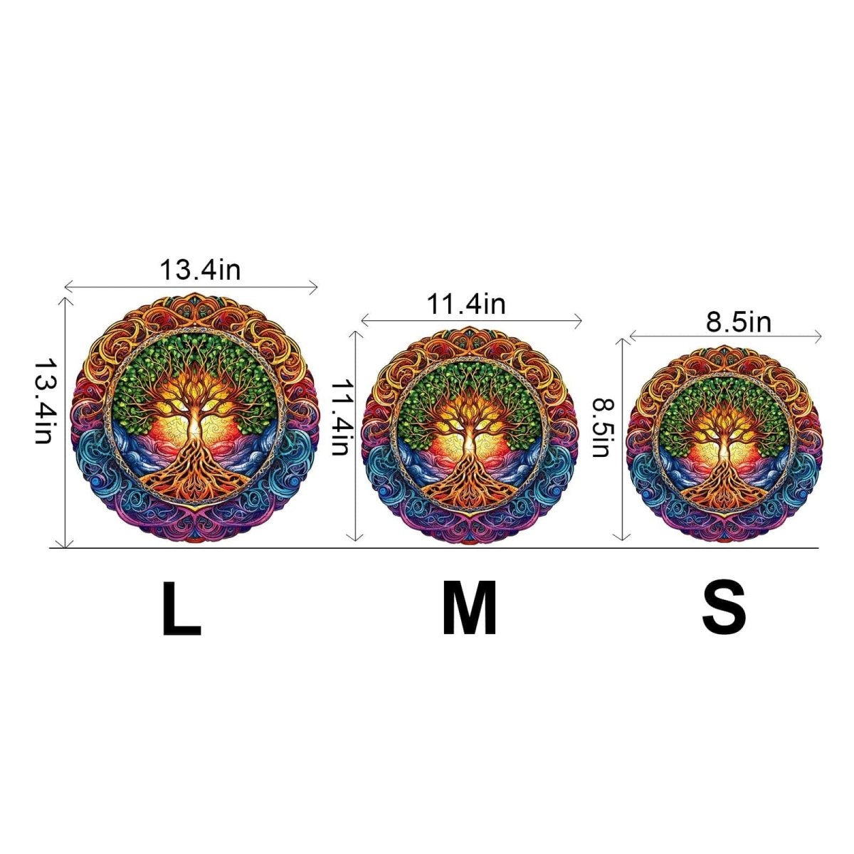 Mandala Tree of Life 1 Wooden Jigsaw Puzzle - KAAYEE Puzzle