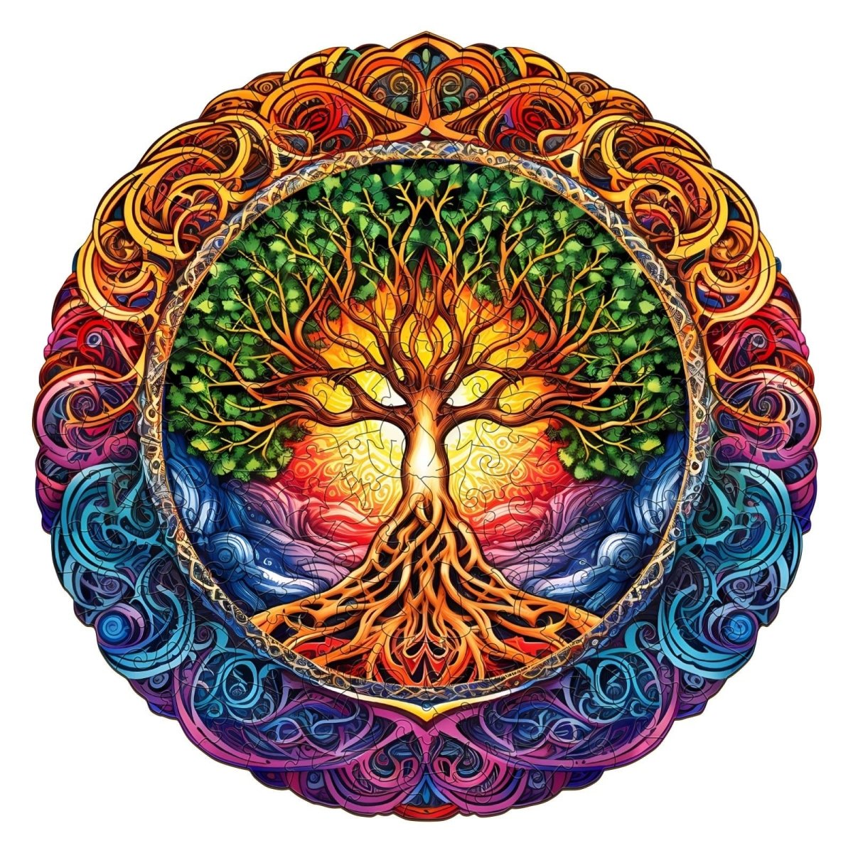Mandala Tree of Life 1 Wooden Jigsaw Puzzle - KAAYEE Puzzle