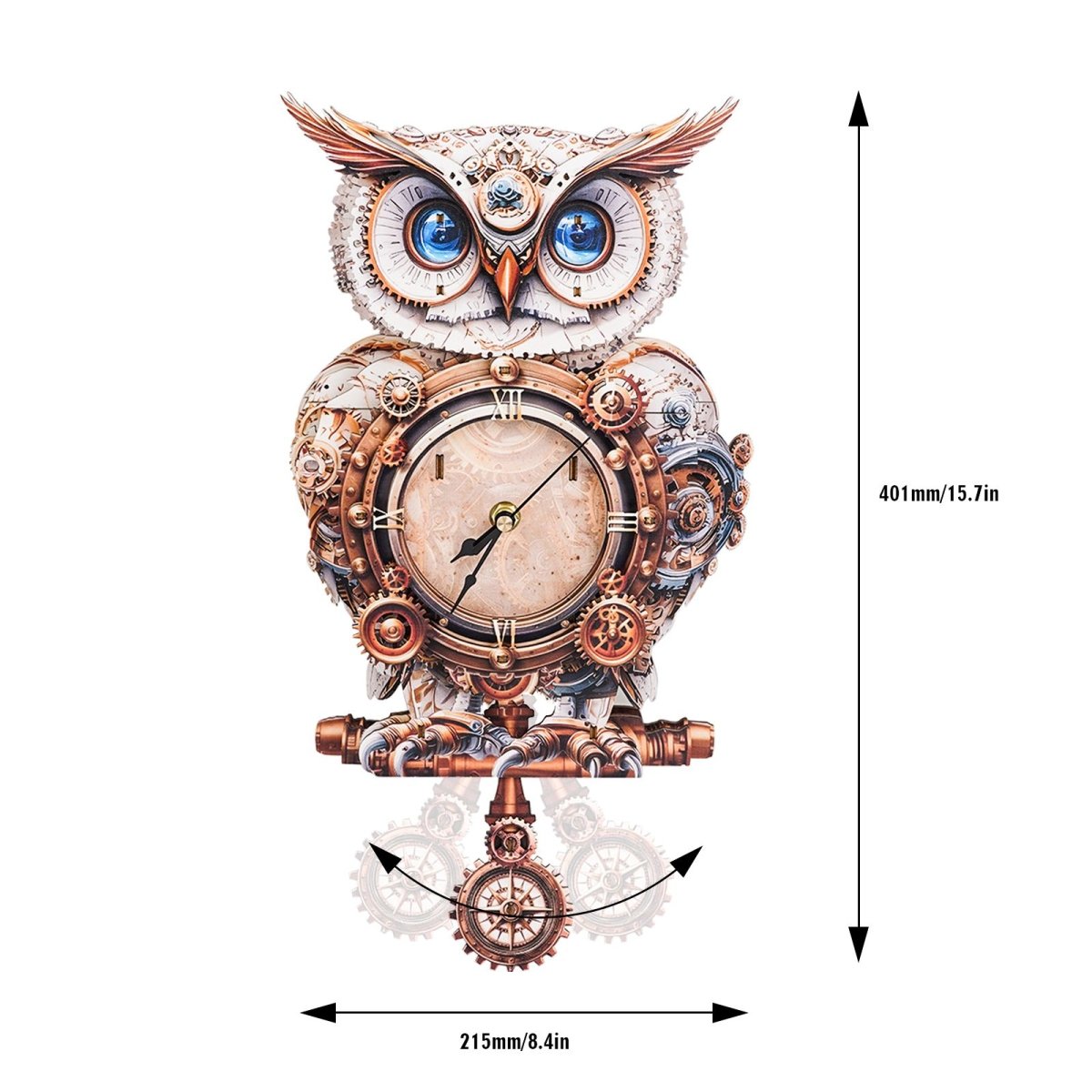 Mechanical Owl Clock DIY Wooden Puzzle - KAAYEE Puzzle
