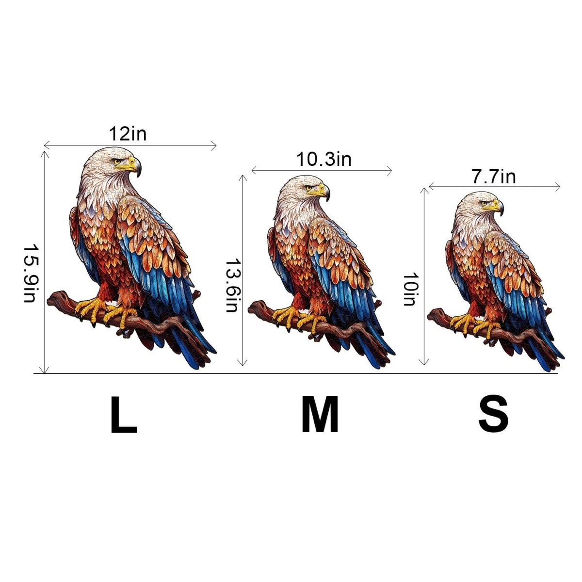 Mighty Bald Eagle Wooden Jigsaw Puzzle - KAAYEE Puzzle