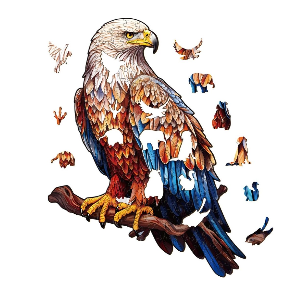 Mighty Bald Eagle Wooden Jigsaw Puzzle - KAAYEE Puzzle