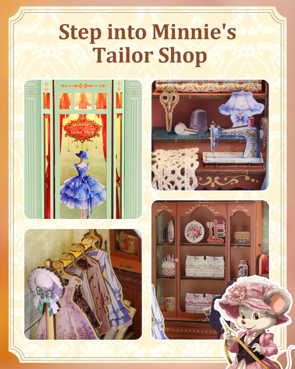 Minnie's Tailor Shop Book Nook Kit - KAAYEE Puzzle