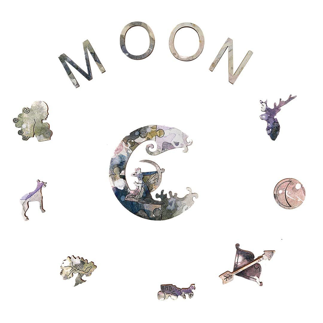MOON Wooden Jigsaw Puzzle - KAAYEE Puzzle