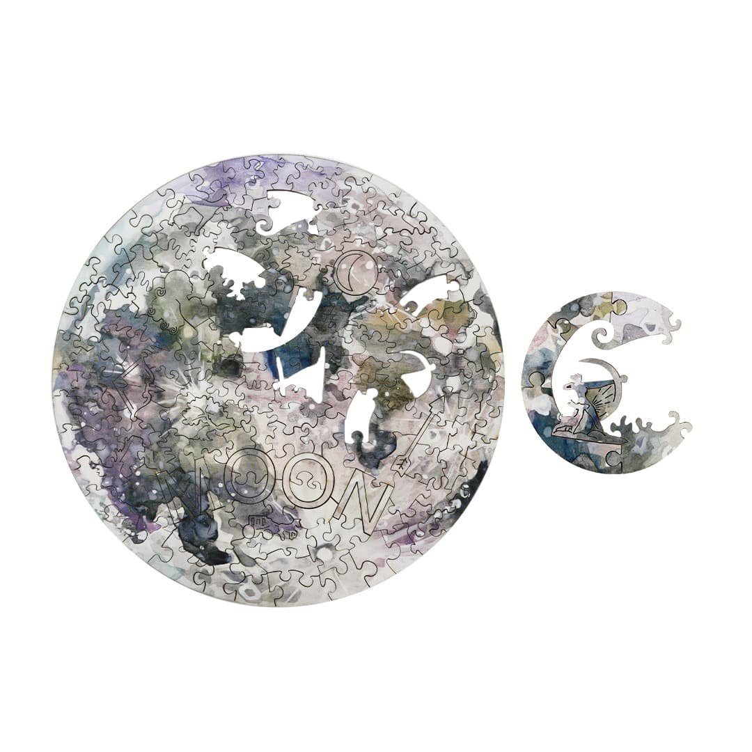 MOON Wooden Jigsaw Puzzle - KAAYEE Puzzle