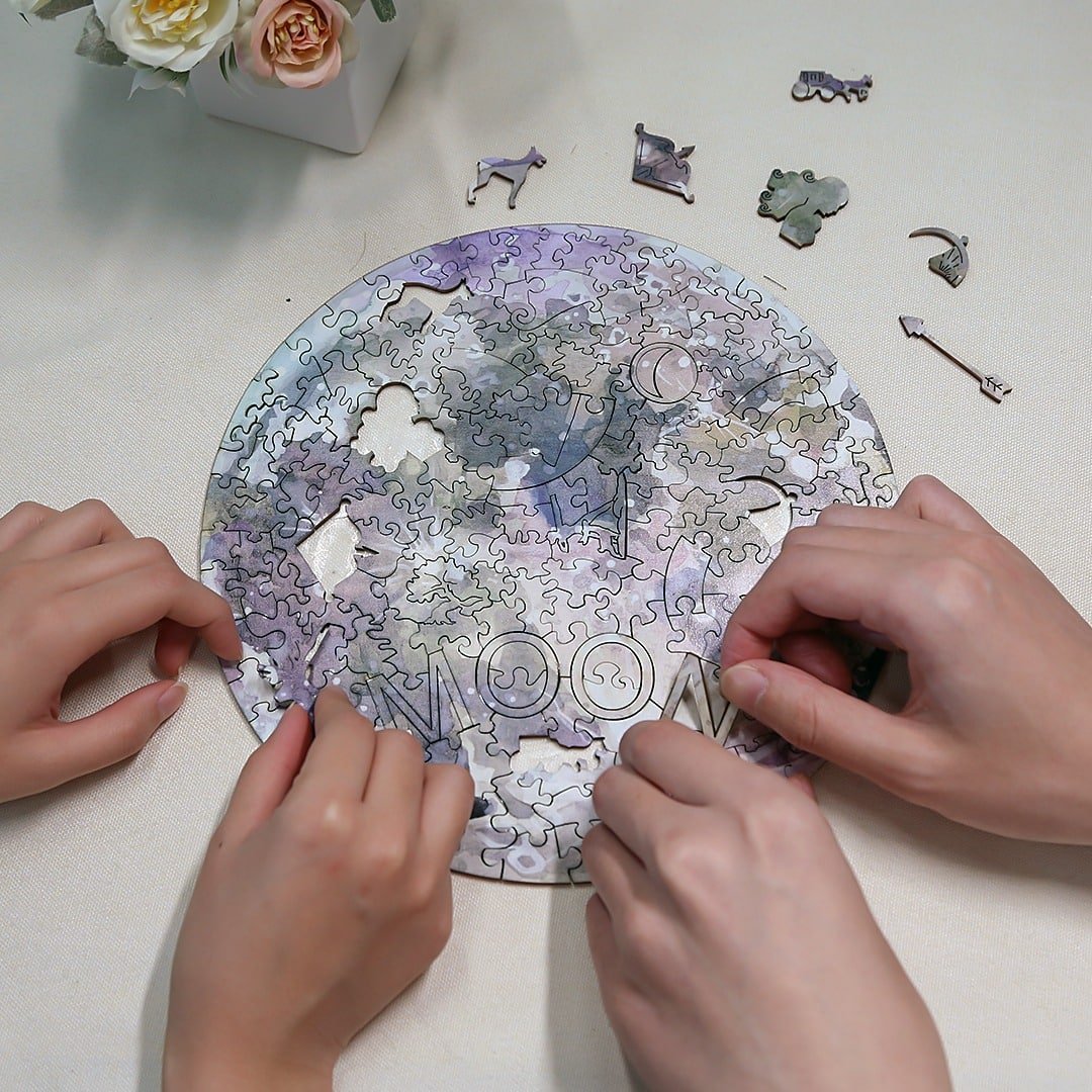 MOON Wooden Jigsaw Puzzle - KAAYEE Puzzle