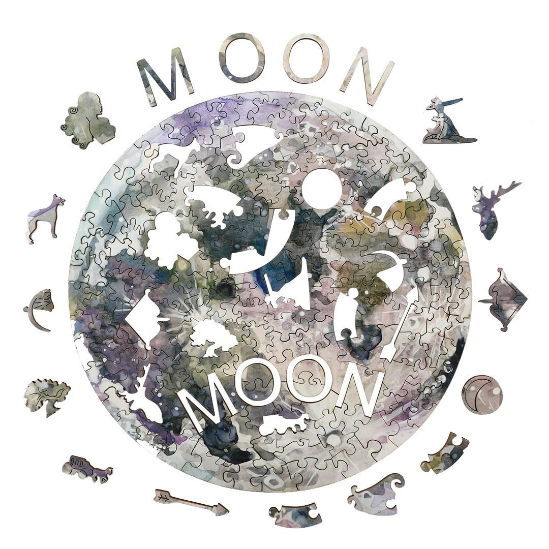 MOON Wooden Jigsaw Puzzle - KAAYEE Puzzle