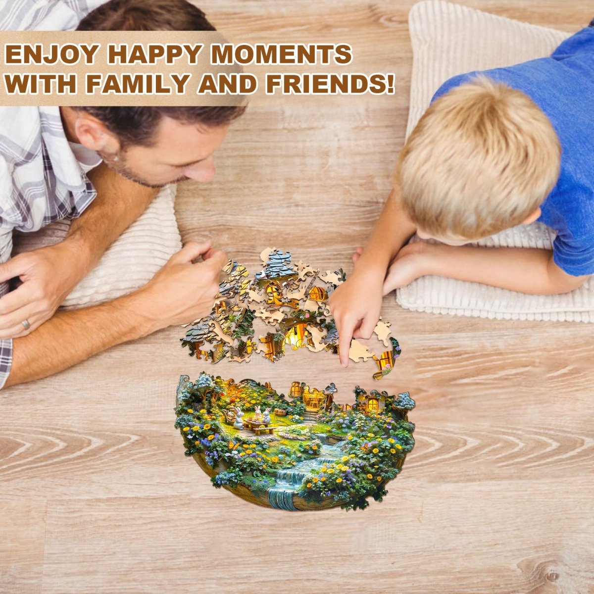 Moonlight Garden - 2 Wooden Jigsaw Puzzle - KAAYEE Puzzle