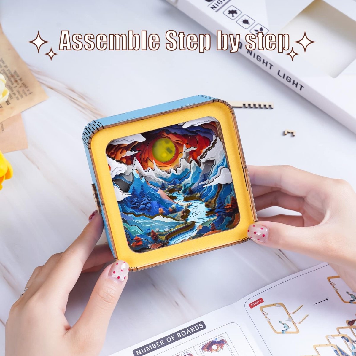 Moonlit Mountain Night Light - KAAYEE Puzzle