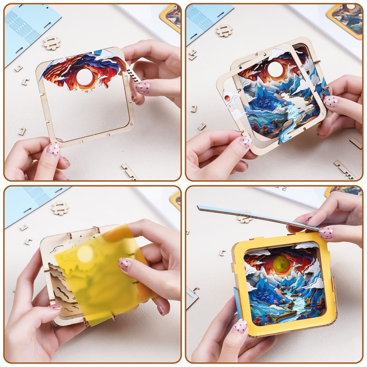 Moonlit Mountain Night Light - KAAYEE Puzzle