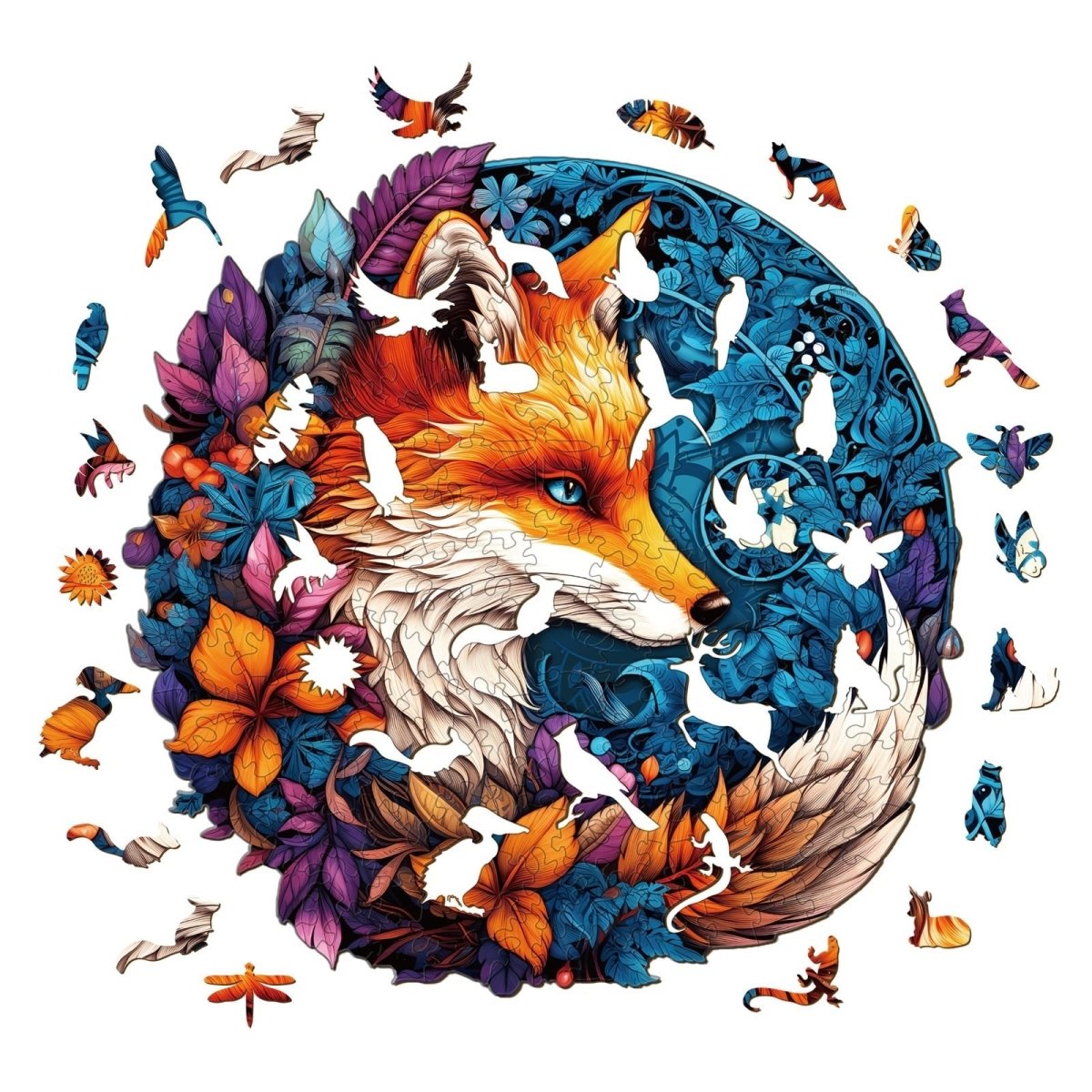 Mysterious Fox Wooden Jigsaw Puzzle - KAAYEE Puzzle