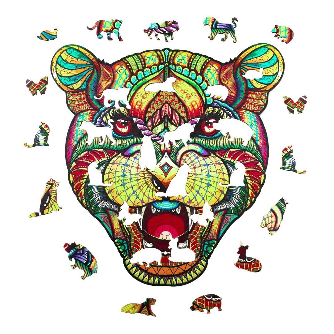 MYSTERIOUS LEOPARD Wooden Jigsaw Puzzle - KAAYEE Puzzle