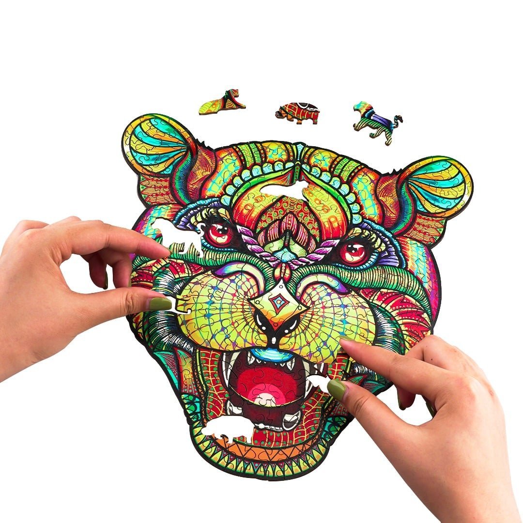 MYSTERIOUS LEOPARD Wooden Jigsaw Puzzle - KAAYEE Puzzle