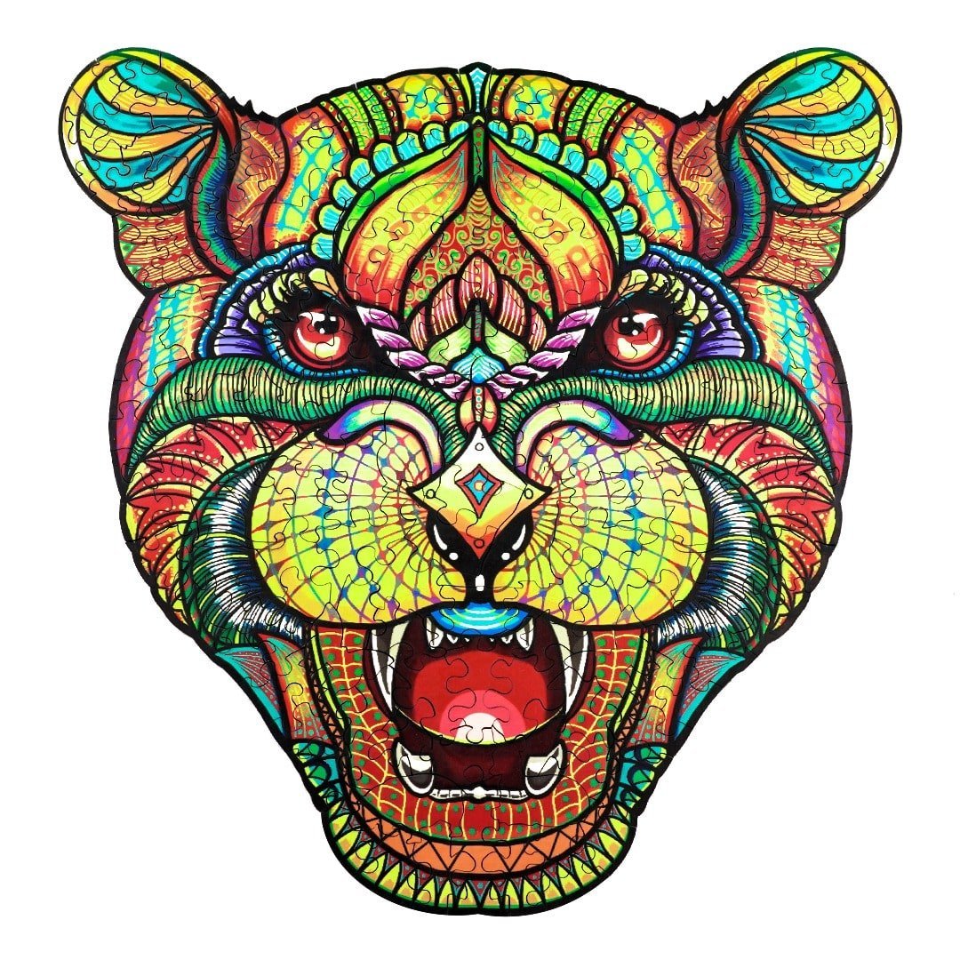 MYSTERIOUS LEOPARD Wooden Jigsaw Puzzle - KAAYEE Puzzle