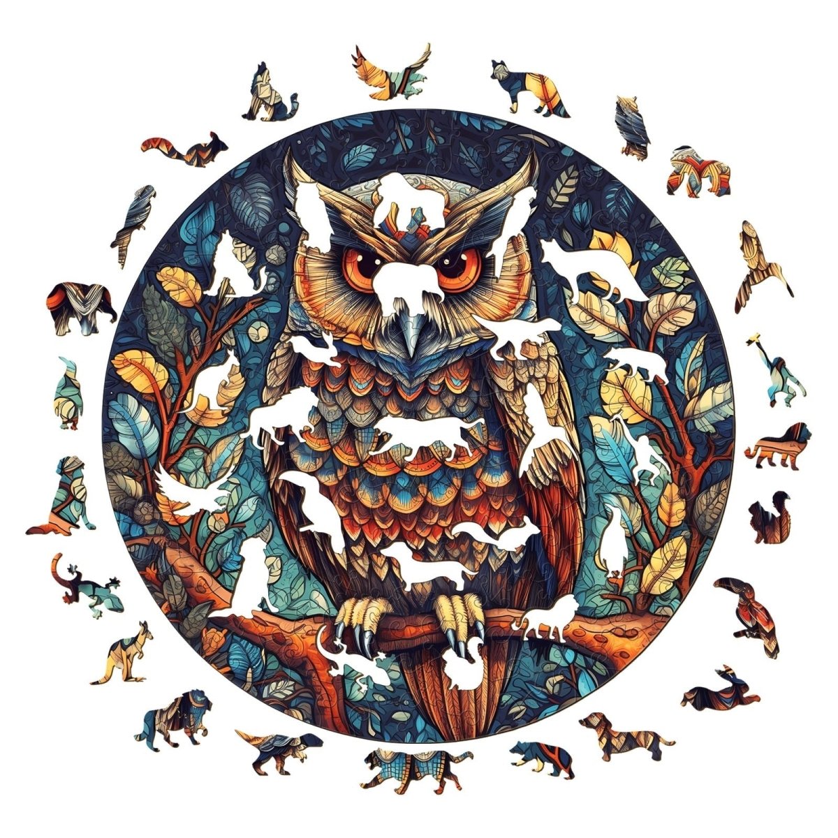 Mystic Owl Wooden Jigsaw Puzzle - KAAYEE Puzzle