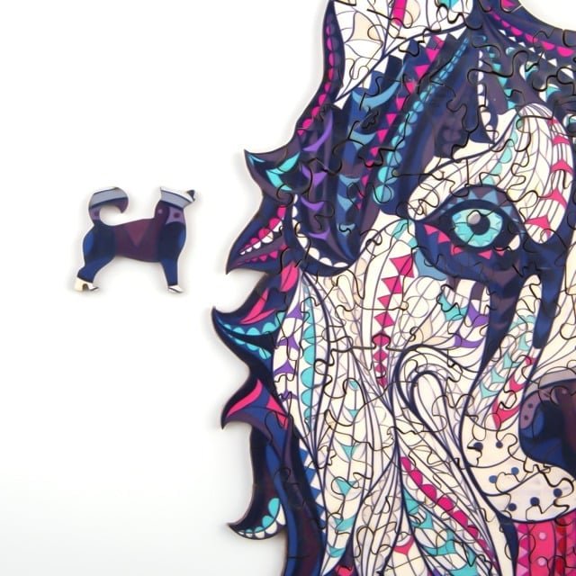 NAUGHTY HASKY Wooden Jigsaw Puzzle - KAAYEE Puzzle