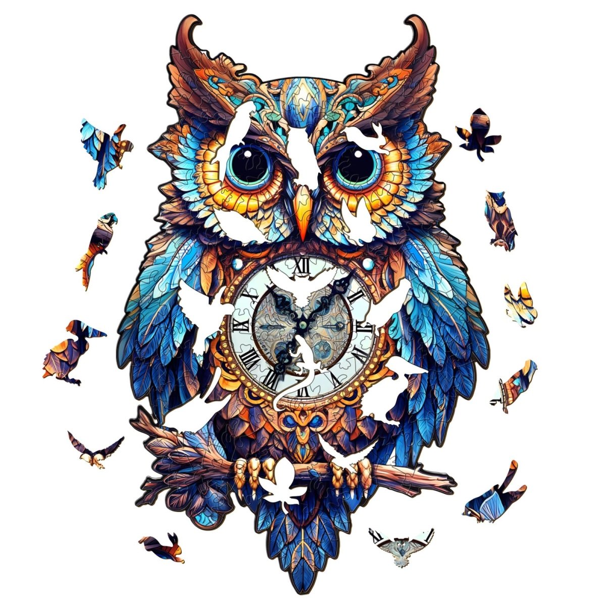 Owl Clock Wooden Jigsaw Puzzle - KAAYEE Puzzle