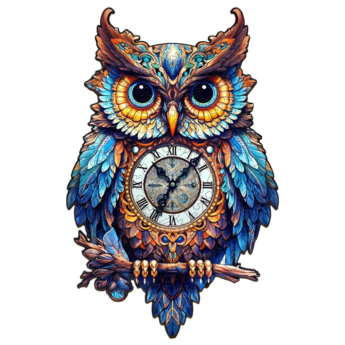Owl Clock Wooden Jigsaw Puzzle - KAAYEE Puzzle