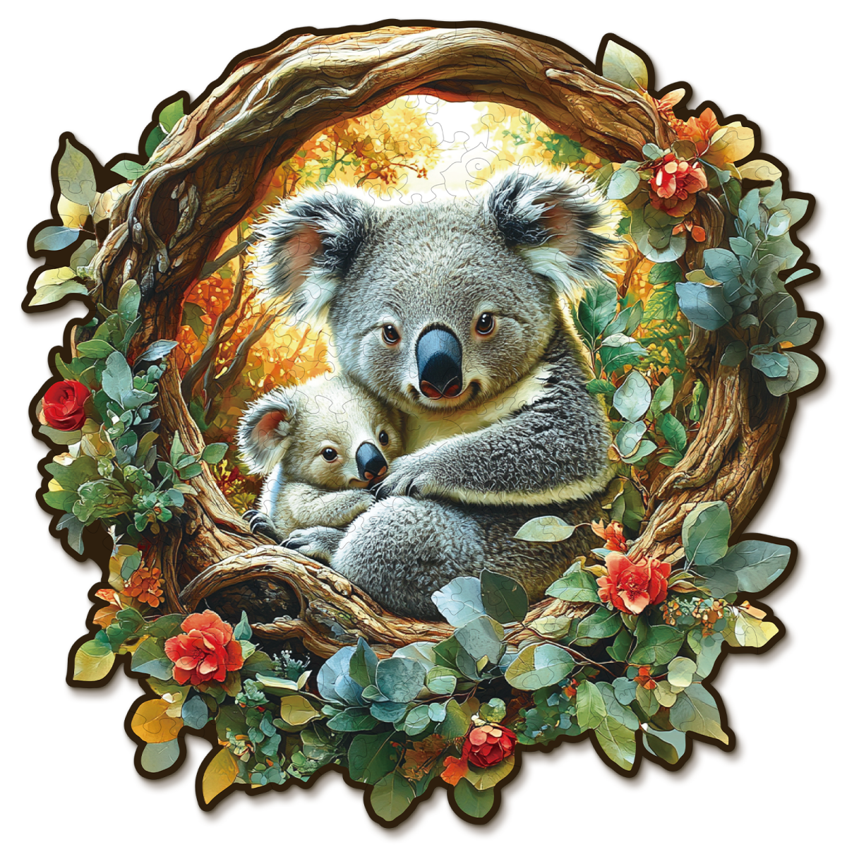 Parent Child Koala Wooden Jigsaw Puzzle - KAAYEE Puzzle