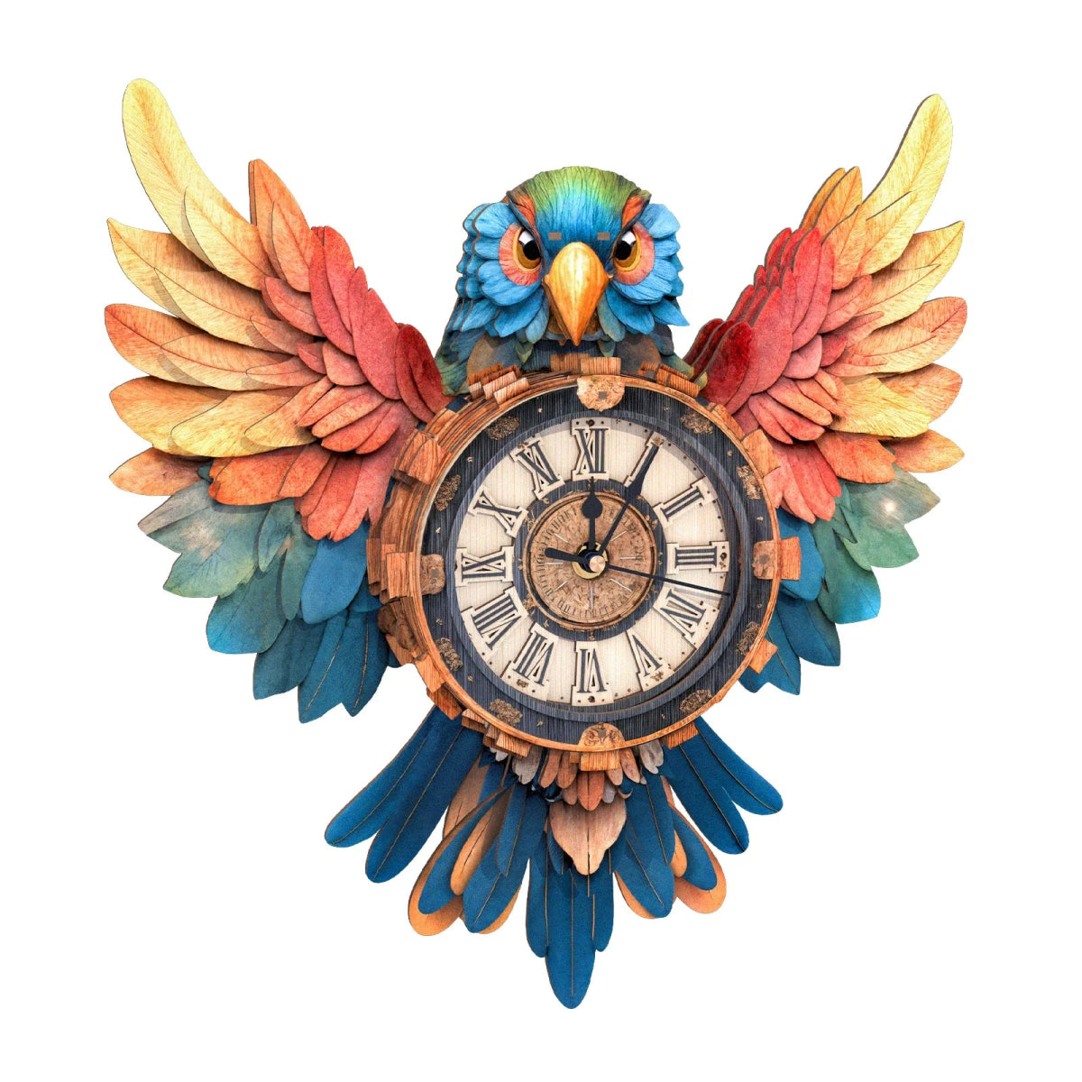 Parrot Wooden Clock Kit - KAAYEE Puzzle