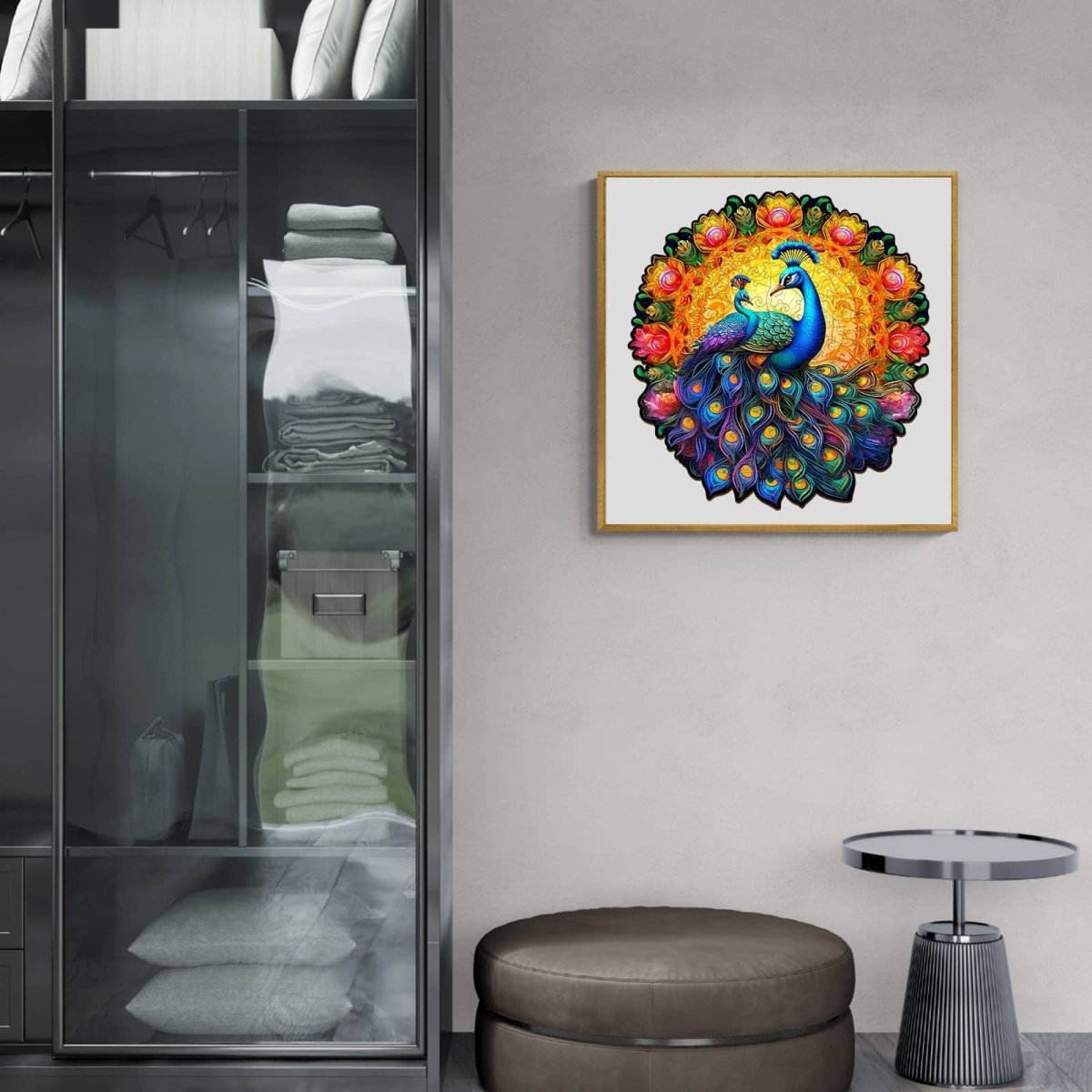 Peacock Family Wooden Jigsaw Puzzle - KAAYEE Puzzle