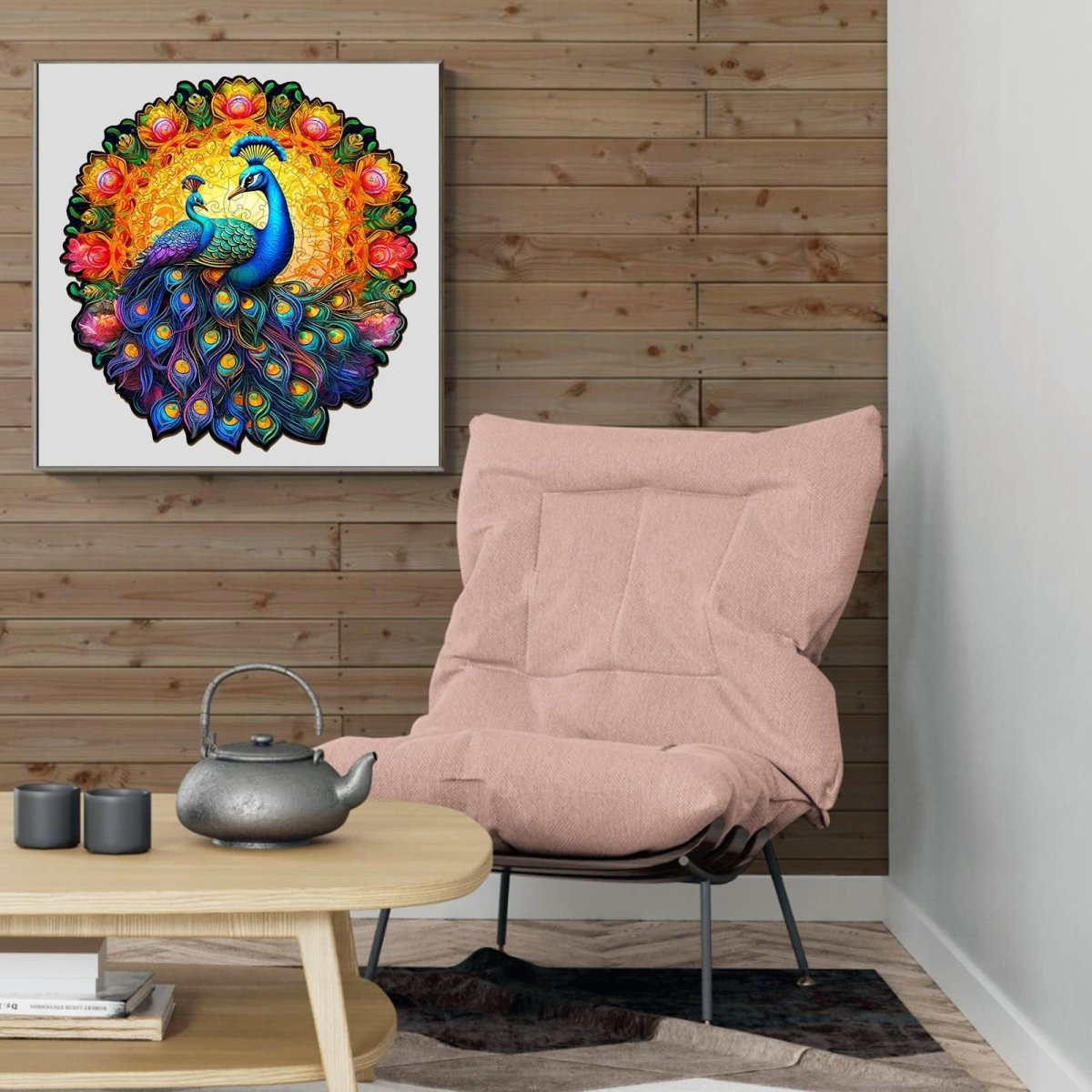 Peacock Family Wooden Jigsaw Puzzle - KAAYEE Puzzle