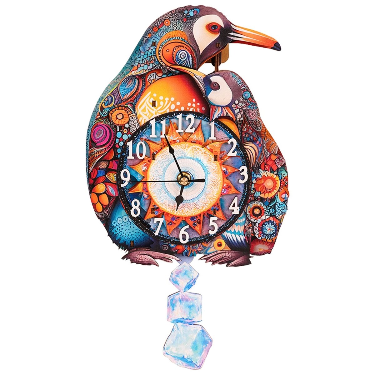 Penguin Family Clock DIY Wooden Puzzle - KAAYEE Puzzle