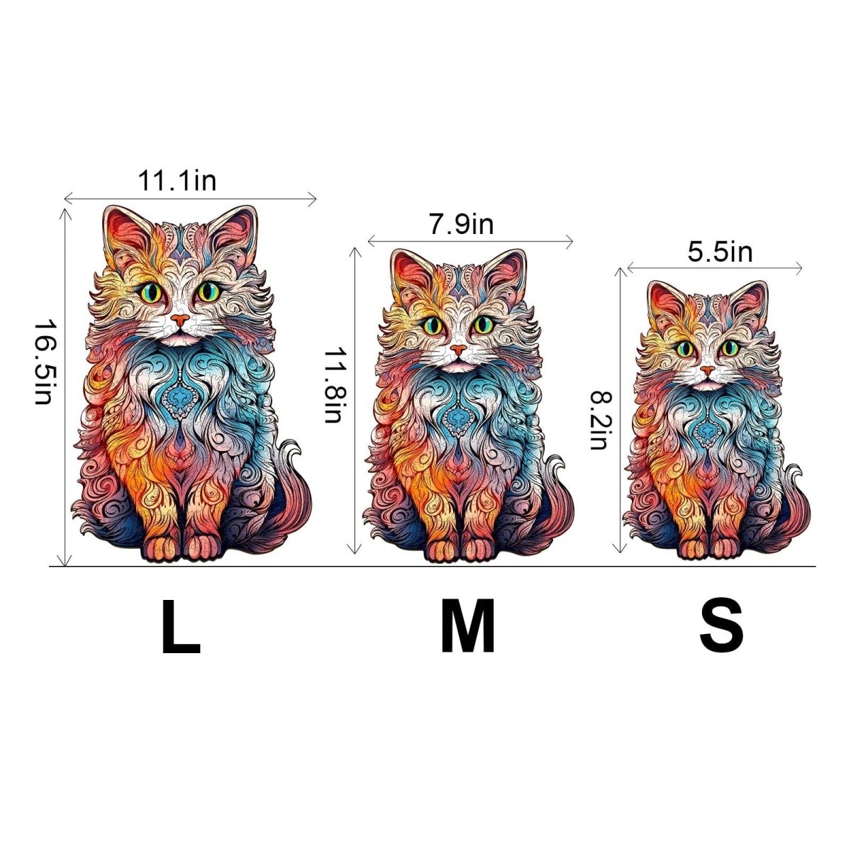 Persian Cat 2 Wooden Jigsaw Puzzle - KAAYEE Puzzle