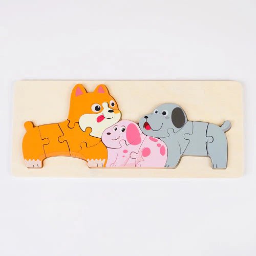 Personalized Baby Name Wooden Puzzle with Stacking Animals - KAAYEE Puzzle