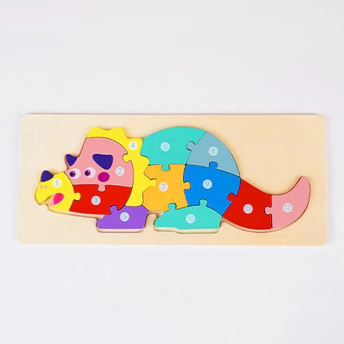 Personalized Baby Name Wooden Puzzle with Stacking Animals - KAAYEE Puzzle