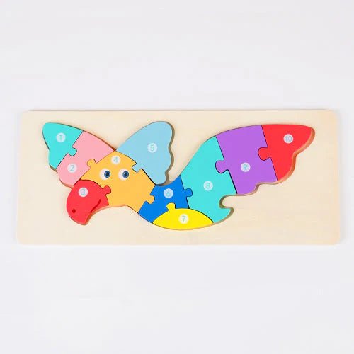 Personalized Baby Name Wooden Puzzle with Stacking Animals - KAAYEE Puzzle