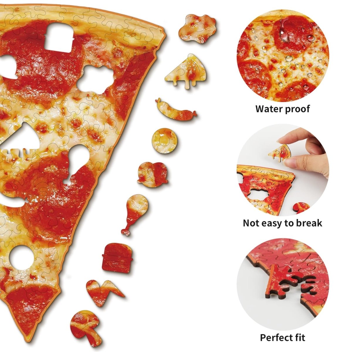 Pizza Wooden Jigsaw Puzzle - KAAYEE Puzzle